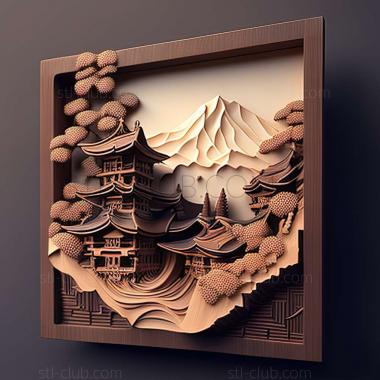 3D model Minamata in Japan (STL)